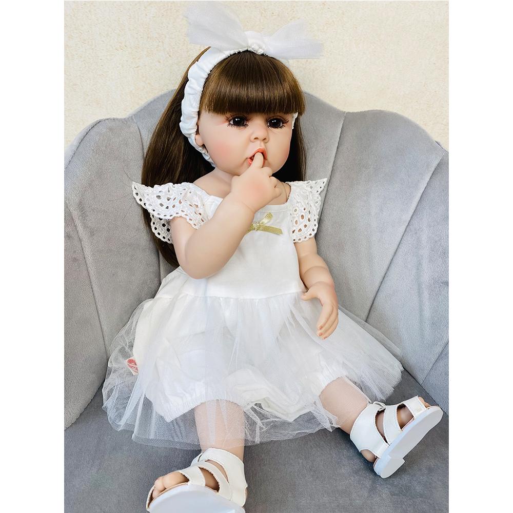 Мягкая кукла реборн, реалистичная мини-кукла реборн с волосами, кукла для девочек, подарок на день рождения, игрушка