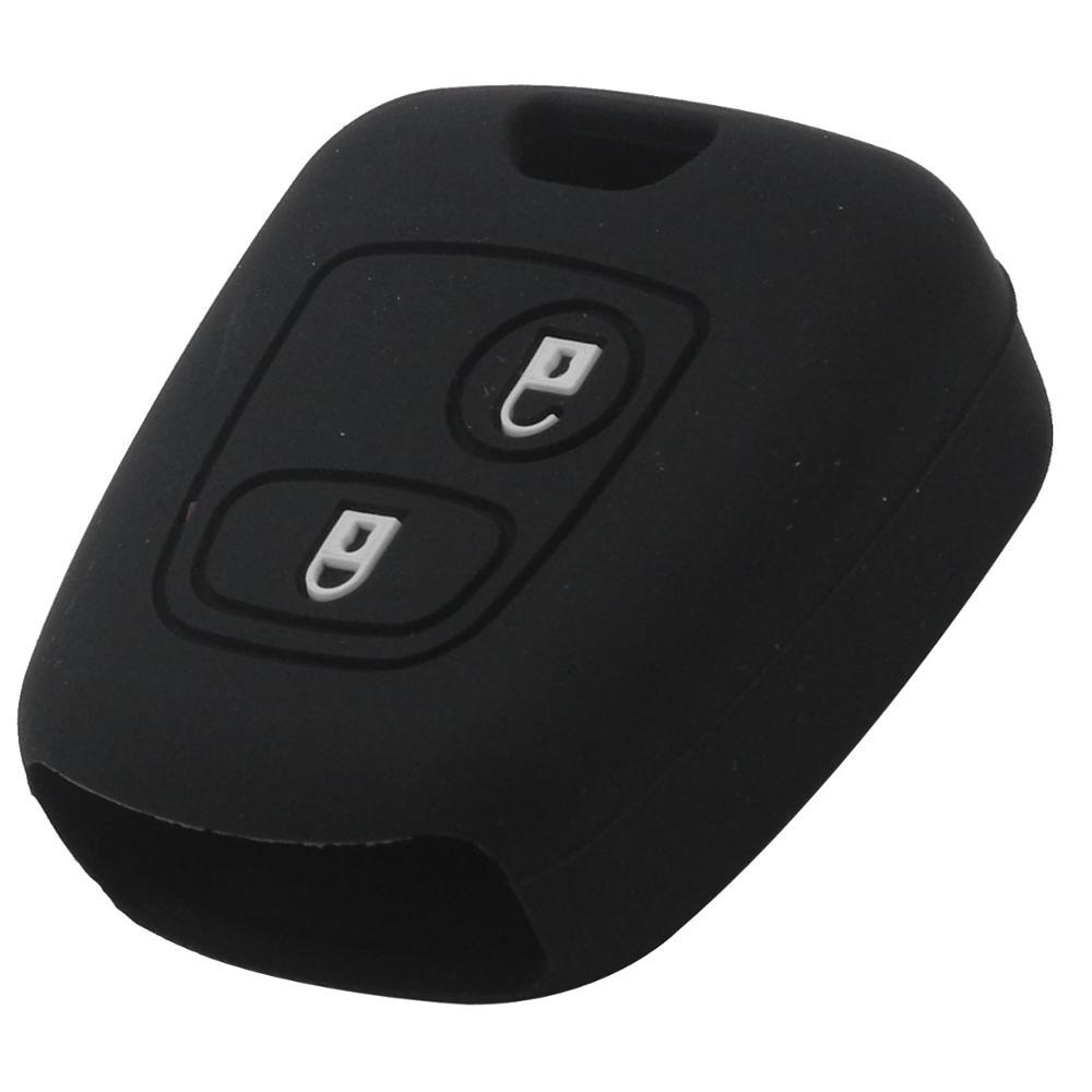 Jingyuqin 2 кнопки силиконовый чехол для пульта ключа для Citroen C1 C2 C3 Pluriel C4 C5 C8 Xsara Picasso для Peugeot 206 307 207 408
