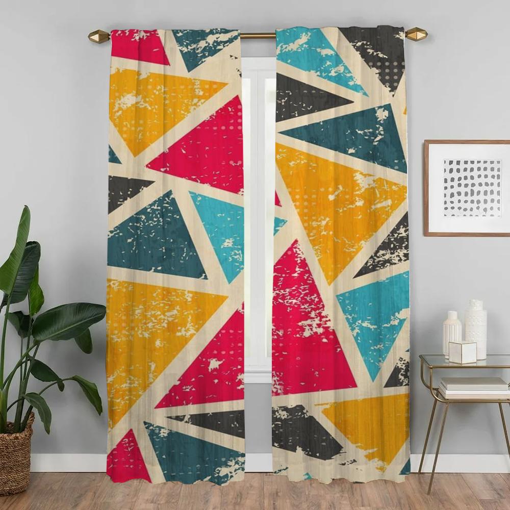 Кухонные шторы для гостиной, занавески с красочным узором, перегородки, украшения на Хэллоуин, домашний интерьер, шторы, 2 шт.