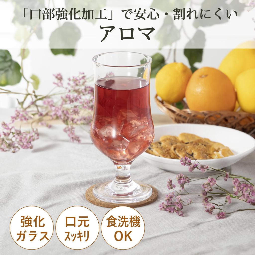 Toyo Sasaki Glass Dessert Glass Home Cafe Aroma Cream Soda 385ml Set of 48 Made In Japan Dishwasher Safe Glass Cup Coffee Glass Parfait Glass with