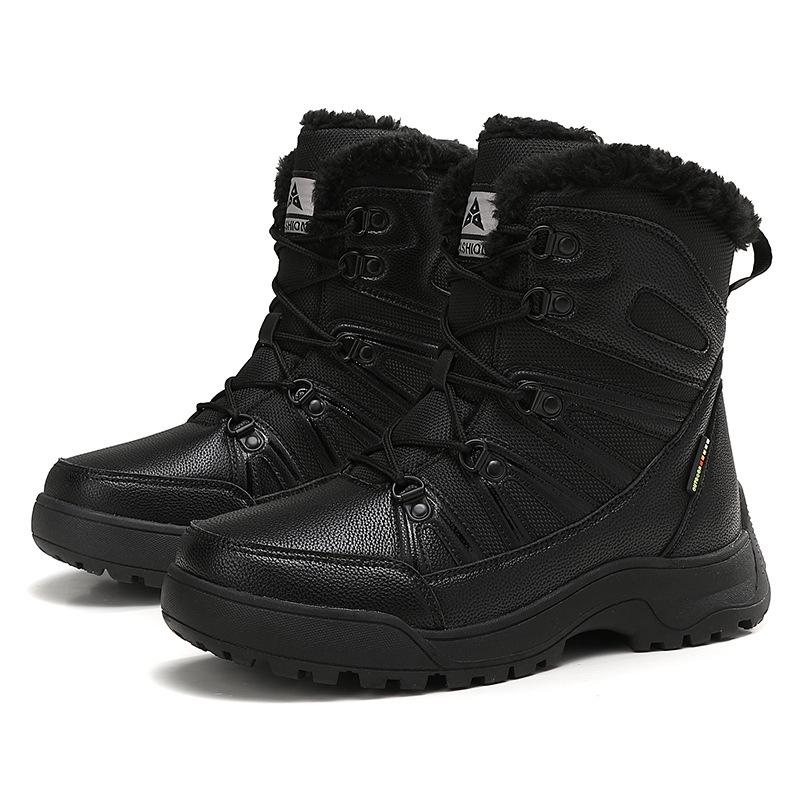 Зимние женские сапоги, плюшевые теплые хлопковые туфли, износостойкие, ветрозащитные, спортивные, для улицы, высокие, женские сапоги, обувь большого размера