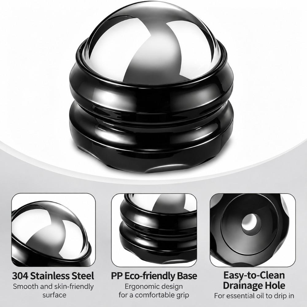 360 Degree Rotating Massage Roller Ball Stainless Steel Cold Hot Massage Roller Home Use