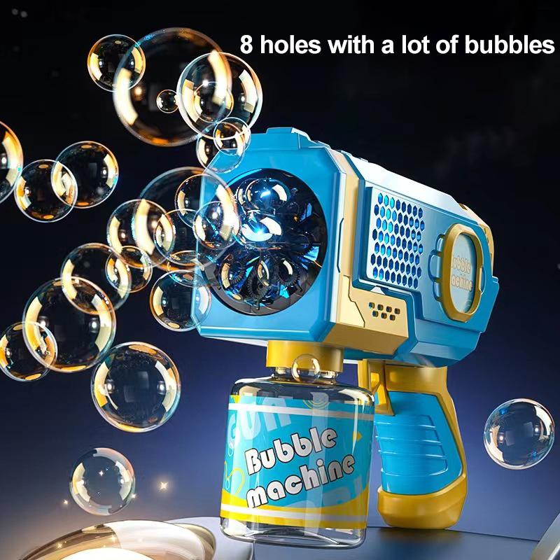 Электрический автоматический пистолет для мыльных пузырей, машина для мыльных пузырей, детская портативная уличная игрушка для вечеринки, светодиодный светильник, игрушки, подарки для детей