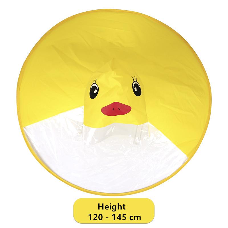 Детские зонтики с НЛО, милый дождевик с желтой уткой, водонепроницаемый детский зонтик без ручки, детский зонтик, кепка
