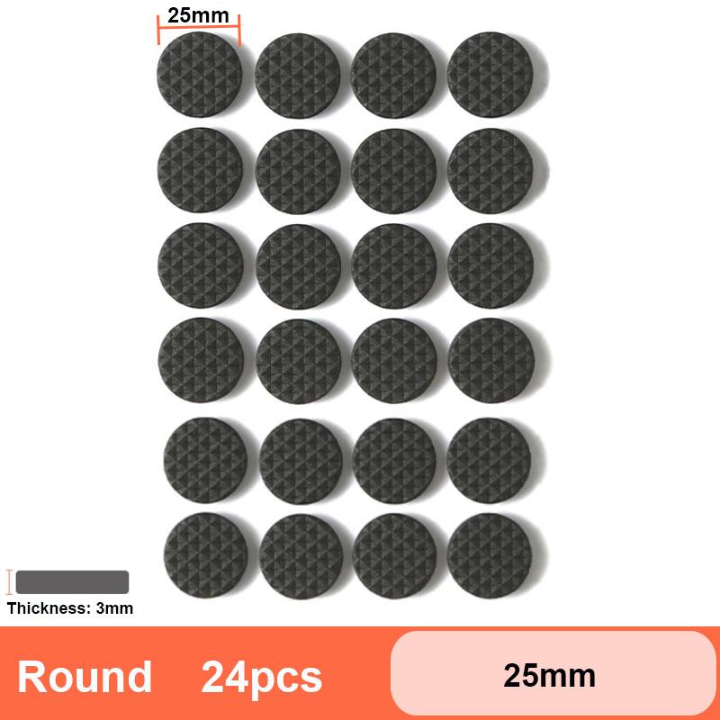 Rubber Pads For Chair Legs 1-24pcs Anti Slip Mat Bumper Damper Non-Slip Round Square Self Adhesive Table Feet Protector Hardware