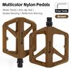 WEST BIKING Bicycle Pedals DU Bearing Multicolor Nylon Widen Bike Pedals Lightweight MTB Road Cycling Pedals Bike Accessories