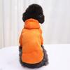 Pet Dog Hoodie Winter Solid Color Hooded Sweatshirt Elastic Hem Foreleg Sporty Sweatshirt Warm Windproof Pet Outfit