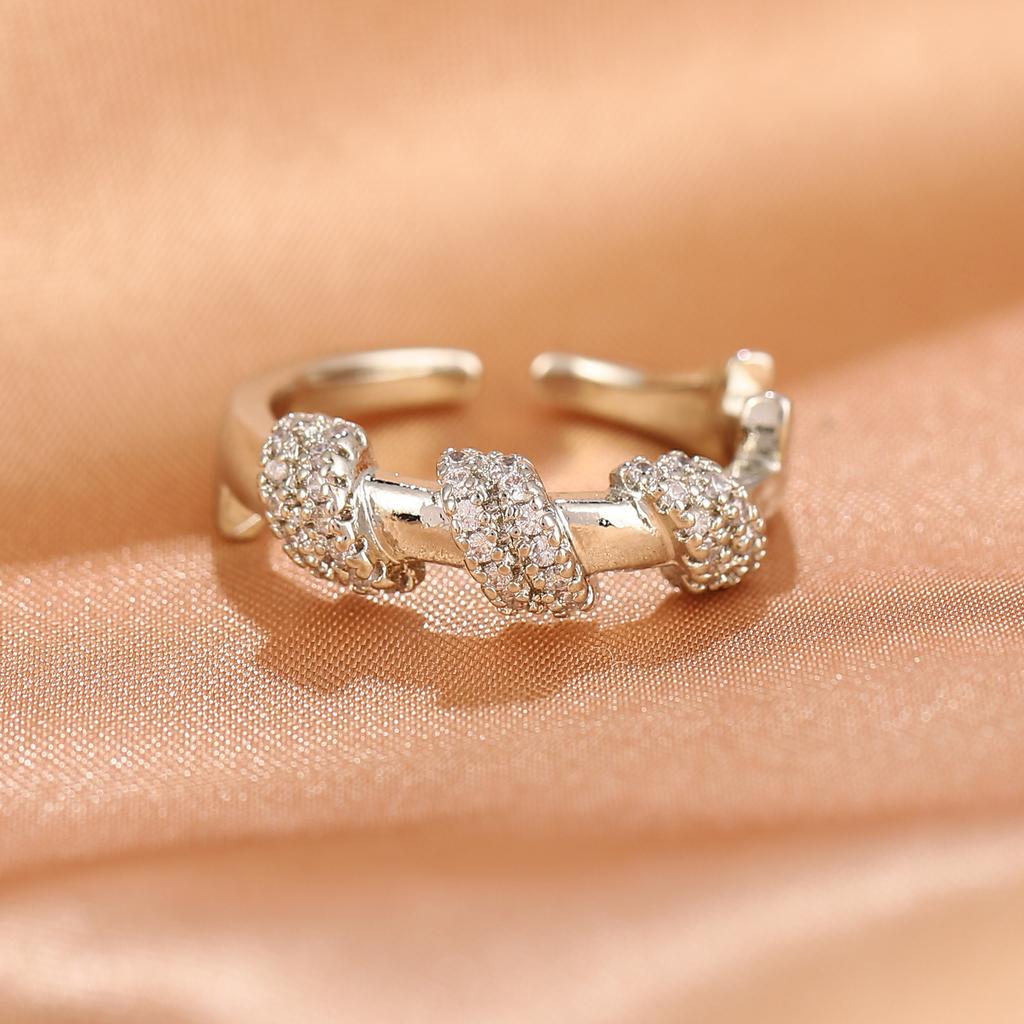 New Time Run Cross Ring, Niche Opening Adjustable Non Fading Ring