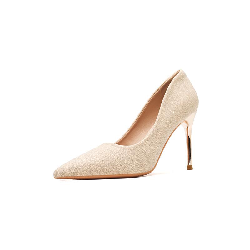 Французские красивые туфли на высоком каблуке женские шпильки новый темперамент свадебная обувь на каждый день обувь для подружек невесты основное свадебное платье не устаешь