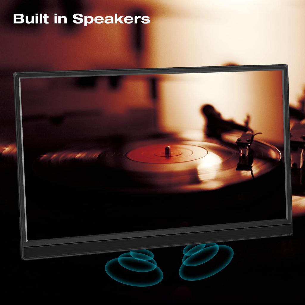 Inch HDR Mobile Monitor Lrtzcbi Thin Lightweight Touch Screen IPS Panel FHD Resolution 1920x1080 Game Monitor 60Hz Touch Function Mobile Display