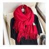 Imitation Cashmere Solid Color Fashion Decorative Warm Scarf Student Middle and Long Shawl Female