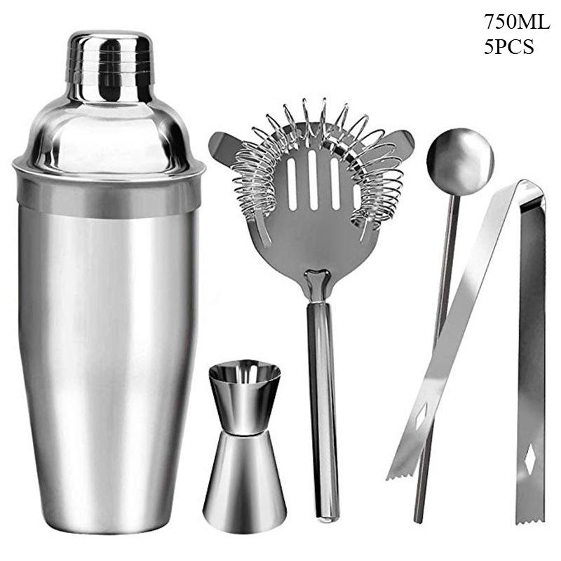 UPORS Stainless Steel Cocktail Shaker Mixer Wine Martini Boston Shaker For Bartender Drink Party Bar Tools 550ML/750ML