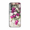 Чехол для Samsung M36 5G M366B Милые Цветы Кот Расписной Ударопрочный Силиконовый Задний Чехол Для Телефонов Samsung Galaxy M36 M35 M34