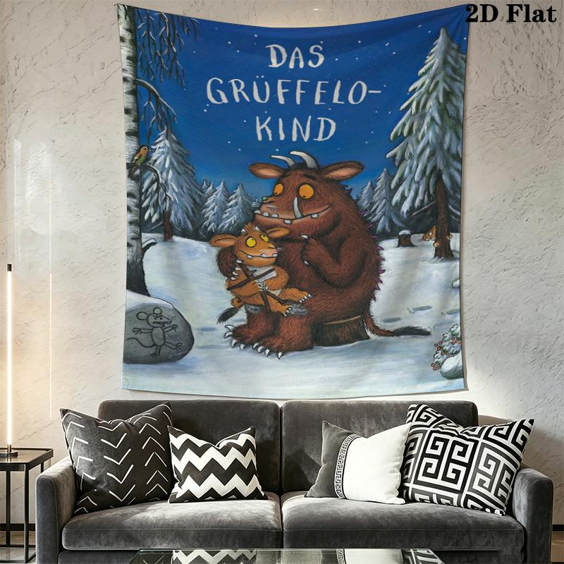 The Gruffalo Wall Tapestry Aesthetic Wall Hanging Printed Fabric Blanket Decorative Tapestries for Bedroom Living Room Home Decor