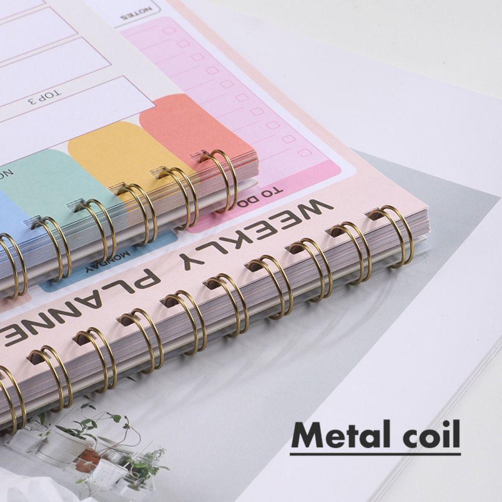 Ежедневник-напоминалка A5 Планировщик Блокнот Органайзер времени 2025 Английский Повестка дня Книга Школа
