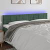 VidaXL LED Headboard Bedroom Furniture Double Bed Accessory Head of Bed Frame Interior Dark Green 3121675
