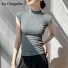 Женская рифленая майка-топ с воротником-стойкой La Chapelle