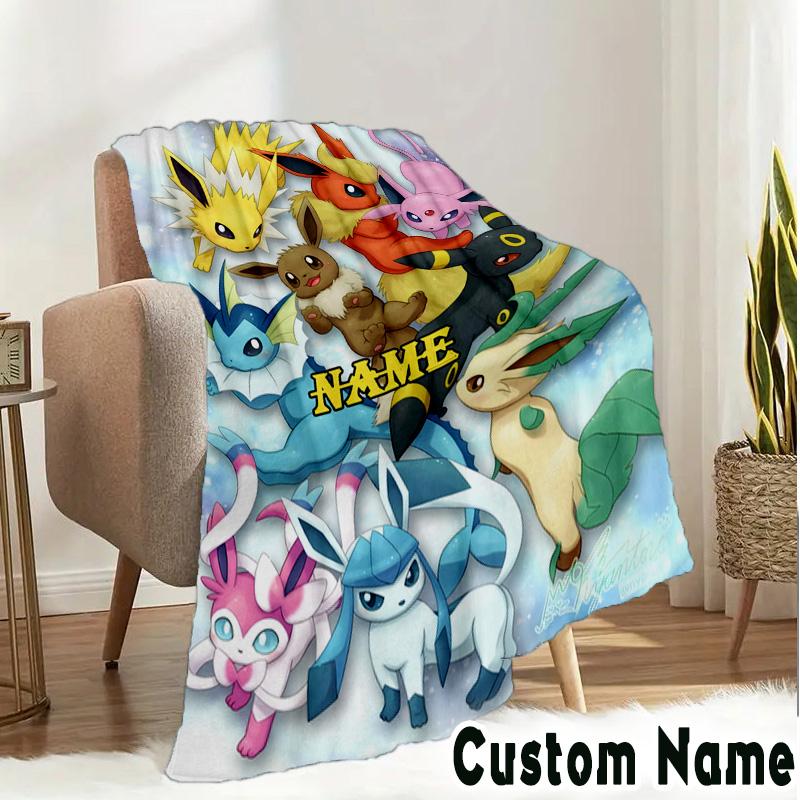 Custom Name Pika Blanket Bedding Blanket Picnic Blanket for Women Men, Throw Blankets for Couch Bed, Christmas and Halloween gifts