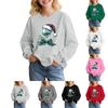 Kids' Fashion Loose-Fit Casual Long-Sleeve Christmas Print Oversized Crewneck Sweatshirt