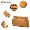 Hot Selling New Genuine Leather Handbag Retro Fashion Women's Shoulder Bag Trendy Designer Girl's Crossbody Bags Solid Color Simple Purse