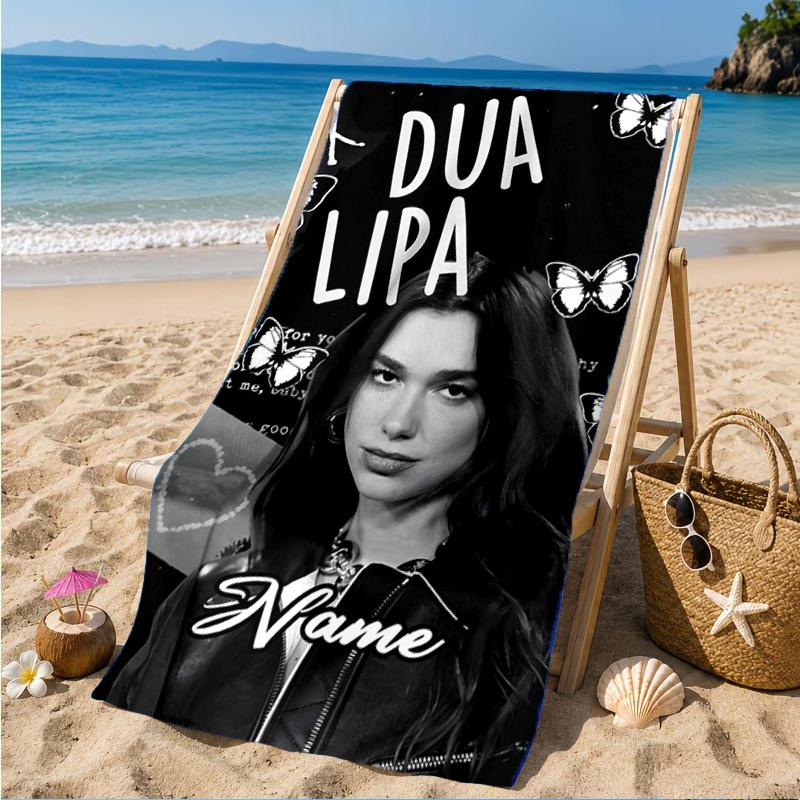 Custom Name Pink Glamour Ay-liva Heart In Space Adventure Microfiber Beach Towel, Lightweight for Summer Travel, Swimming Pool Fan Gift