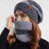 Warm Winter Hat Scarf Set For Women Plus Fleece Skullies Beanies Thick Earflap Caps For Female Outdoor Windproof Snow SKi Cap