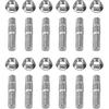 Bevinsee 12 Pairs Exhaust Manifold Stud Nuts Kit Compatible with Honda/Toyota/Nissan, M10-1.25x48mm Stainless Steel Studs & Nuts