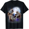 3 Tigers Howling At The Moon Wild Cat Bengal Tiger Lover T-Shirt