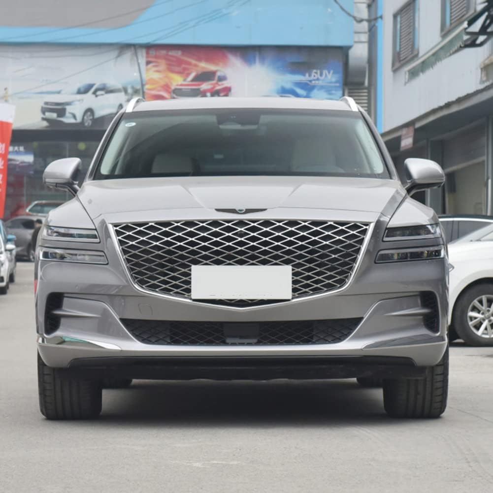 Коля Крышка значка переднего эмблемы совместима с 2021 2022 2023 2024 Genesis GV80 Аксессуары Центральное крыло капота Эмблема Логотип Молдинг отделка (Черный глянцевый)