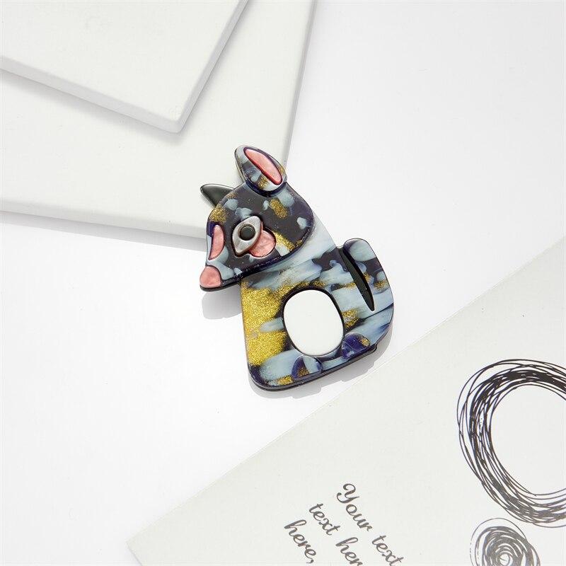 Blucome 2023 модная акриловая брошь в виде щенка, женская преувеличенная мультяшная милая брошь с лацканами, ювелирное изделие, подарок