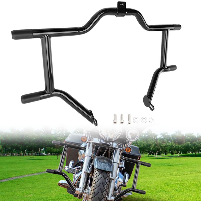 Передняя защита двигателя мотоцикла Для Harley Touring Street Glide Road King Electra Glide 97-08 Дуга безопасности Защита шоссе Черный