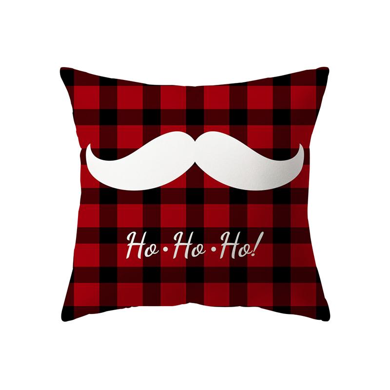 Рождественская тема Санта-Клаус с принтом, полиэстеровый чехол для подушки, домашняя гостиная, украшение для дивана, подушка, наволочка