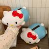 Милая Коробка для салфеток Hello Kitty Аниме Хелло Китти Органайзер для настольных салфеток Хранение туалетной бумаги в ванной Комнатный декор Подходит для детей Развлекательный Веселый Игровой Безопасный