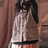 Women Vintage Linen Vests Button Sleeveless Pockets Solid Color Coats Spring Chinese Style Women Quality Vests
