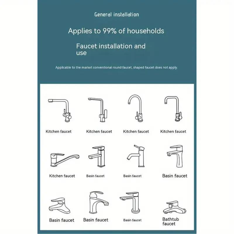 1080 Degree Rotatable Extension Faucet Sprayer Head Universal Bathroom Tap Extend Adapter