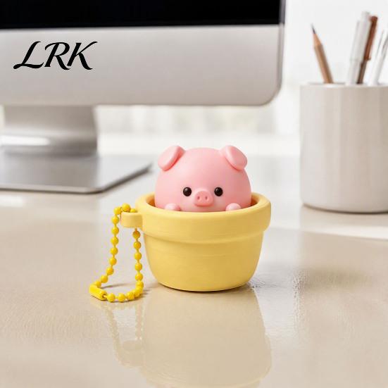 Игрушка-кнопка для снятия стресса, Свинка в горшке, кликер с бусинной цепочкой, Щёлкающий подвеска-фиджет для рюкзака, для снятия стресса, Пальчиковые рюкзачки, Школьные сумки