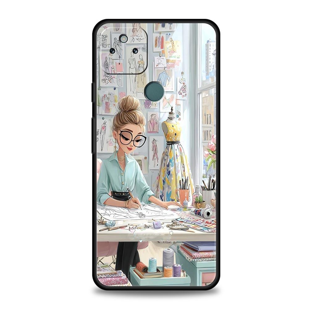 Cartoon Girl Phone Case Cover for Google Pixel 10 9 8 7 6 9A 8A 7A 6A Pro Shockproof Soft TPU 10 Pro XL Shell Fundas Capas Coque