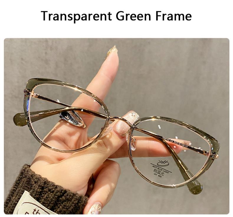 Luxury Women'S Cat Eye Anti-Blue Light Reading Glasses Europe-America Fashion  Daily Use Korean Style Glasses