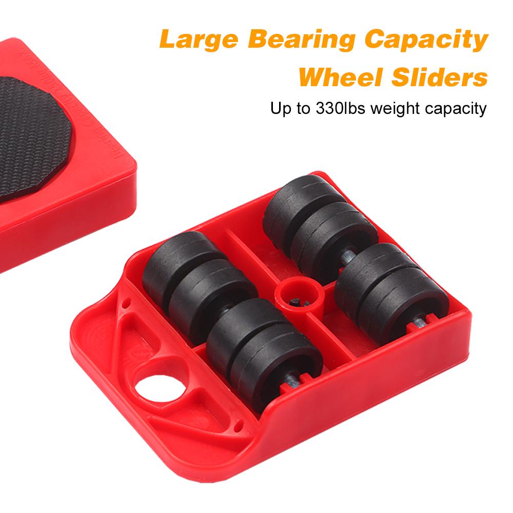 Комплект для перемещения тяжелой мебели Система перемещения роликового подъемника Easy Mover с 4 колесными ползунками