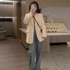 2025 Женский блейзер в корейском стиле для колледжа, маленького размера: Свободный крой, Повседневный, Осень/Весна