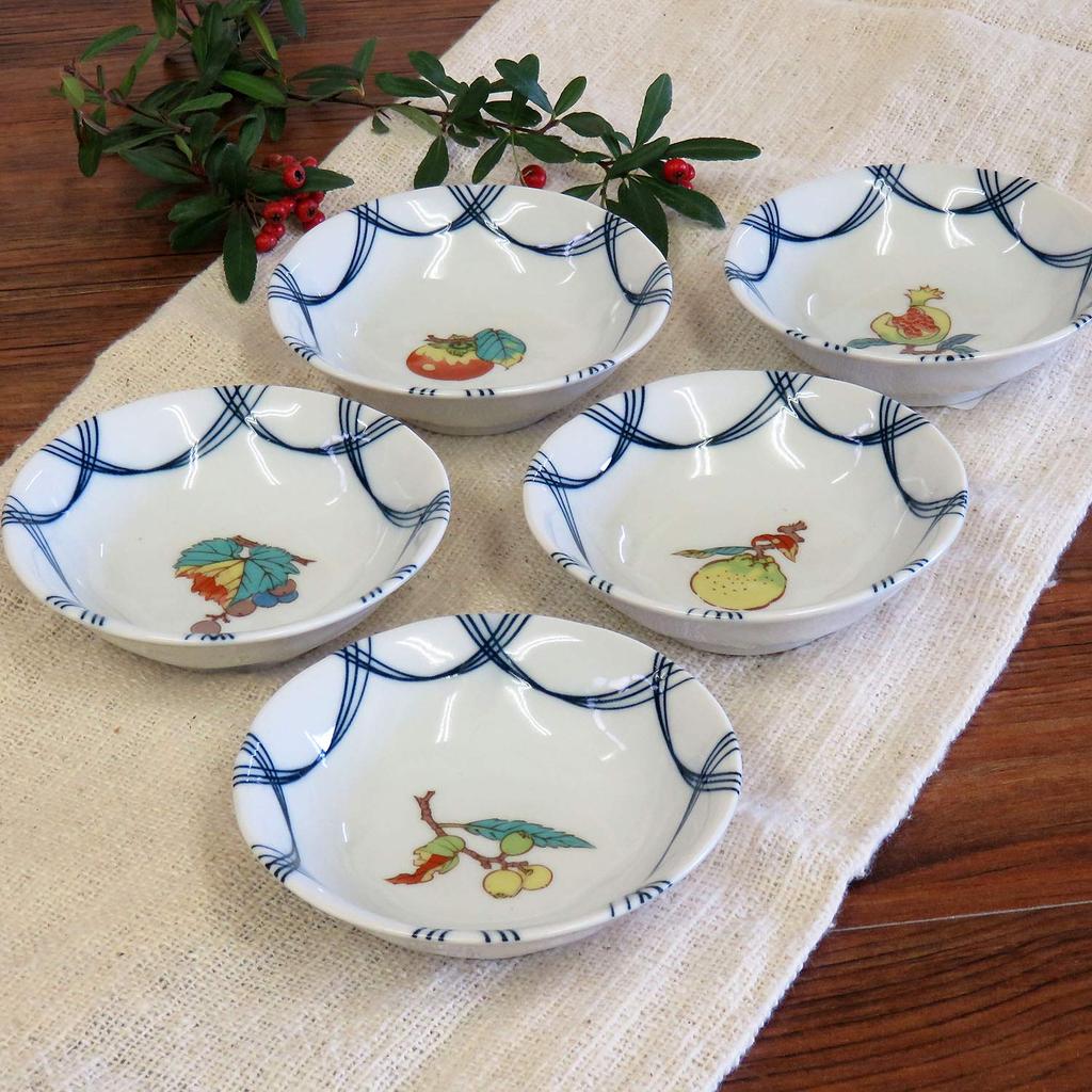 Ваза но Кура Маленький Стильный Кутани Фарфор Маленький Набор из с Фруктами Японский Сторона Сделано в Японии Миски, Миски, 5, Дизайны, Керамика, Посуда, Тарелки,