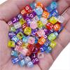 100Pcs 6mm Squre Letter DIY For Loose Beads Jewelry Making Pendant Necklace Bracelet