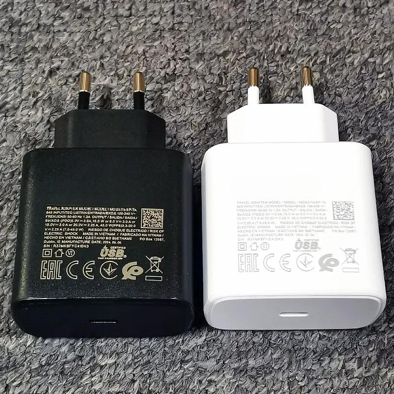 45 Вт PD сверхбыстрый зарядный адаптер тип C кабель для Galaxy S24 S20 S21 S22 S23 Note20 Ultra 10 Plus Z Flip Fold 6 5 4 3 2