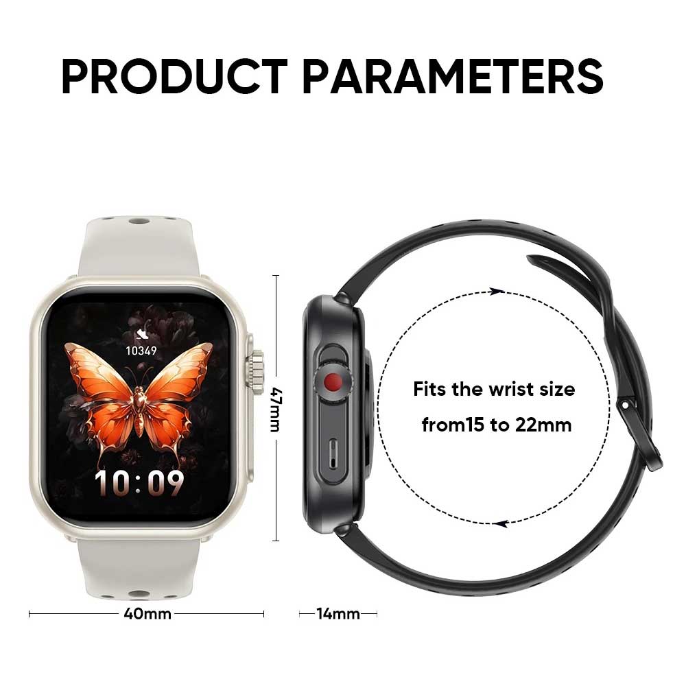 Новые умные часы 1000 мАч Длительное время работы от аккумулятора Для мужчин Женщин Фитнес Спорт Bluetooth-вызов Водонепроницаемые 1,85-дюймовые Полноценный сенсорный экран Умные часы