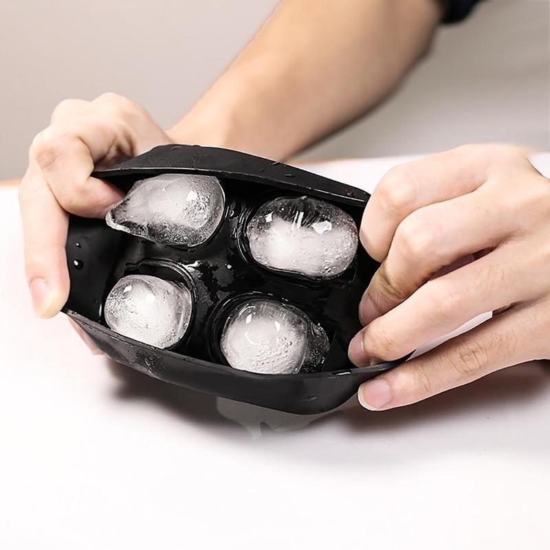 Силиконовая 3D форма для кубиков льда с черепом, коктейли, виски, форма для льда, лоток для коктейлей