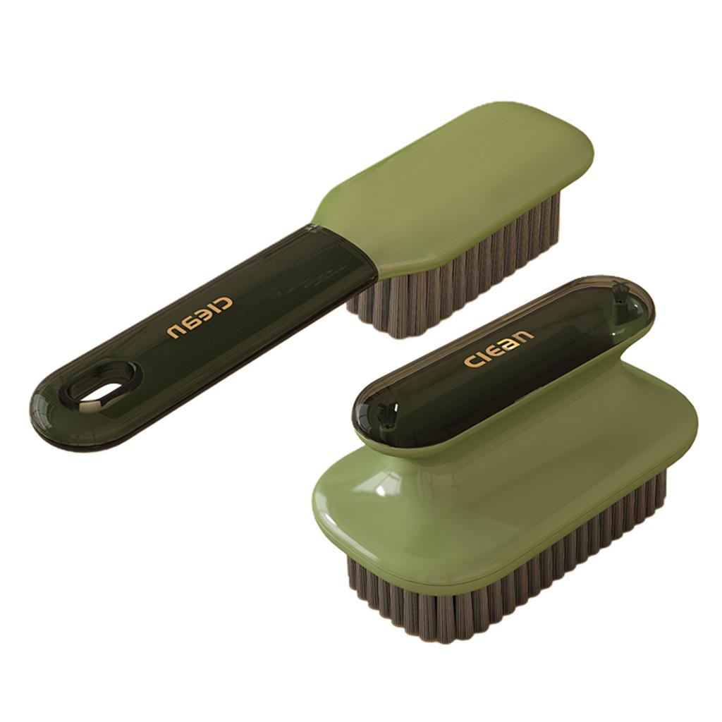 2 шт./Набор Щетки для обуви + Щетка для стирки Многоцелевая Многоразовая Щетка для удаления пятен Бытовой инструмент для чистки Для одежды/Повседневной обуви