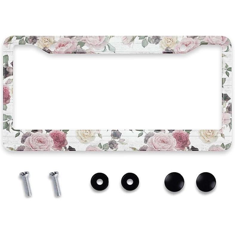 Smooffly Personalise Tennessee State Flag License Plate Frames Flag Universal Aluminum Accessories Cars Decor With 2 Holes And Screws Fits Standard