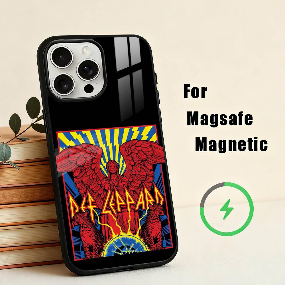 Hot R-Rock band D-Def L-Leppard Phone Case For iPhone17,16,15,14,13,12,11 Plus,Pro Max Magnetic For Magsafe Wireless Charging