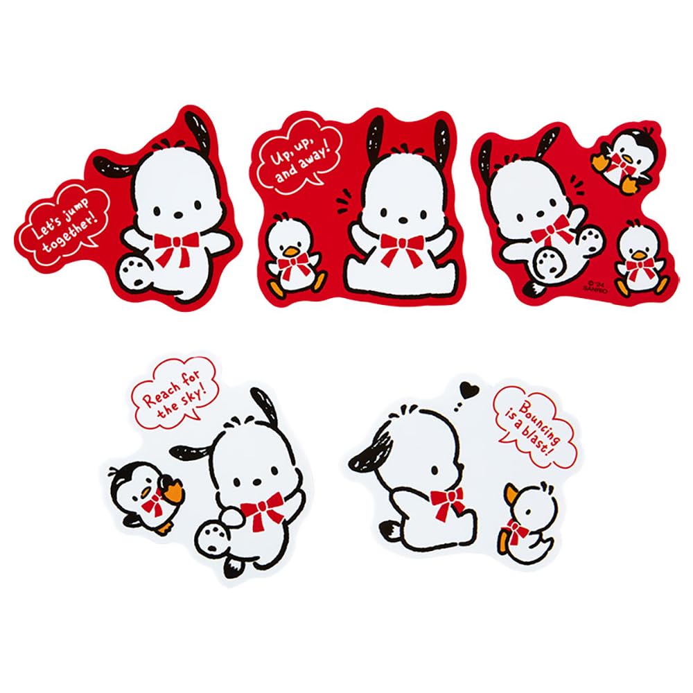 Sanrio Sanrio Pochacco Sticker Set 35th Anniversary Red Ribbon Design Seal Pochacco Pochacco Stationery Stationery Sticker 35th Anniversary Birthday