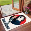 Crystal Velvet Rug Custom Name Text, Soft Non Slip Floor Mat Home DecorHalloween Michael Myers